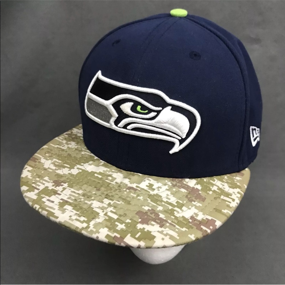 Seattle Seahawks New Era 59Fifty Hat Cap 7 1/2